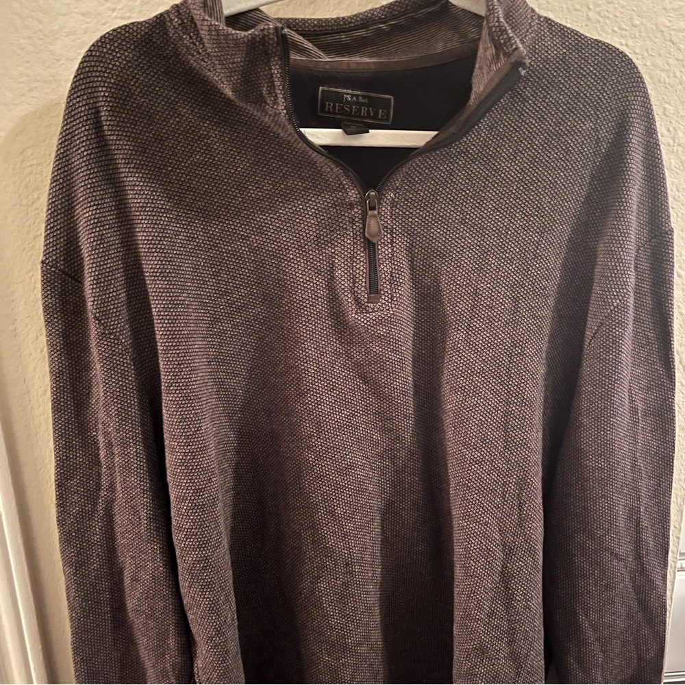 VINTAGE brown oversized quarter zip